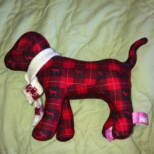 Victoria Secret “PINK” Dog Red Plaid 6” VGC